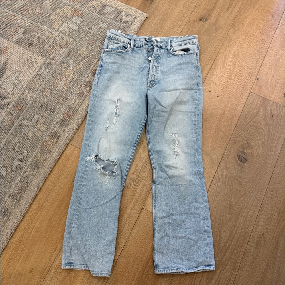 MOTHER Light Distressed Jeans